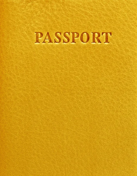 Lederen omslag voor uw paspoort, kan gebruiken als achtergrond — Stockfoto