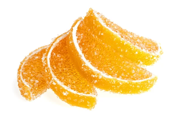 Τζιτζιφιές - πορτοκαλί ζελέ candy που απομονώνονται σε λευκό φόντο — Φωτογραφία Αρχείου