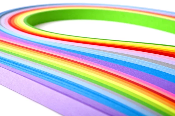 Tiras de papel en colores arcoíris — Foto de Stock