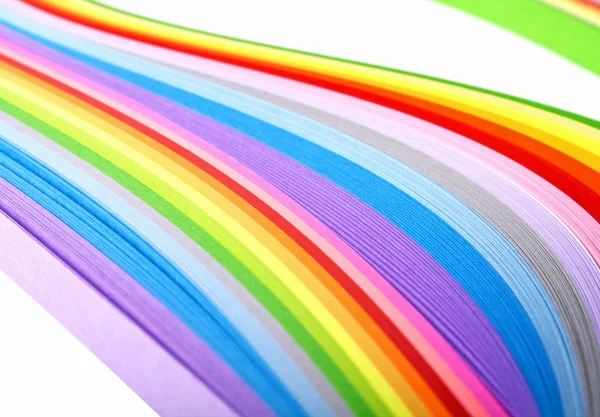 Tiras de papel en colores arcoíris — Foto de Stock