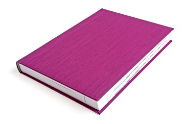 Beyaz bir arka plan üzerine Menekşe kitap
