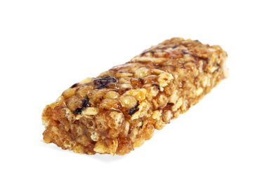 Beyaz arka plan üzerinde izole sağlıklı tahıl bar