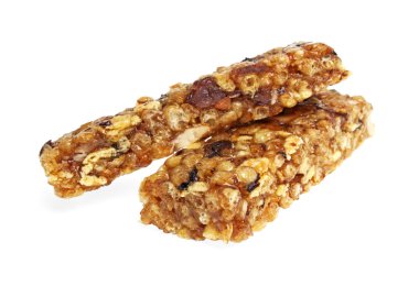 Beyaz arka plan üzerinde izole sağlıklı tahıl bar