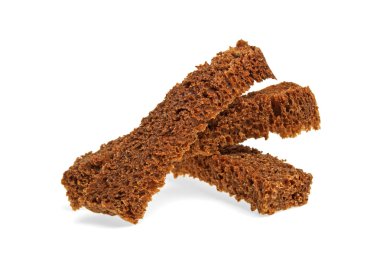 Beyaz bir arka planda çavdar kraker