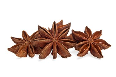 Beyaz bir arka plan üzerinde izole anason yıldız