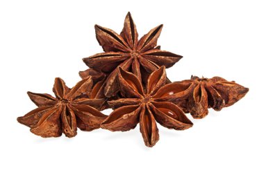 Beyaz bir arka plan üzerinde izole anason yıldız