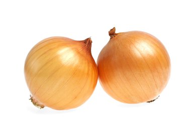 Beyaz arkaplanda soğan