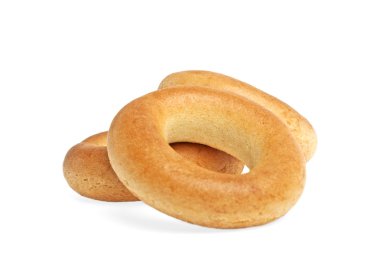 Beyaz bir arka plan üzerinde izole simit