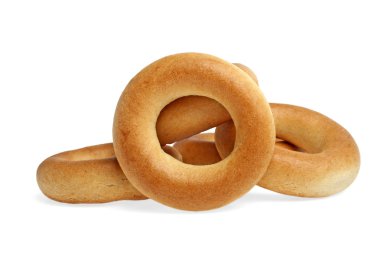 Beyaz bir arka plan üzerinde izole simit