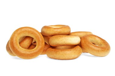 Beyaz bir arka plan üzerinde izole simit