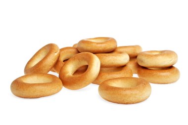 Beyaz bir arka plan üzerinde izole simit