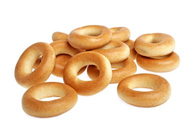 Beyaz bir arka plan üzerinde izole simit