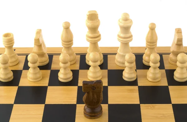 Šachová hra na bílém pozadí — Stock fotografie