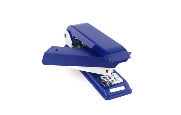Blue stapler on a white background — Stock Photo, Image