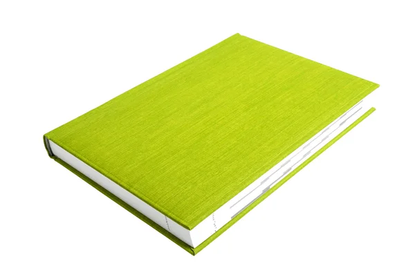 Libro verde sobre fondo blanco — Foto de Stock