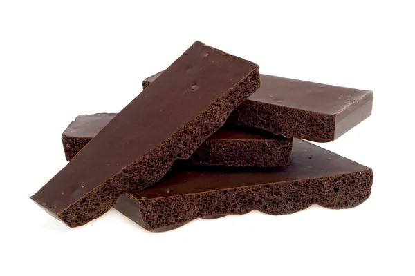 Chocolate negro poroso, primer plano — Foto de Stock