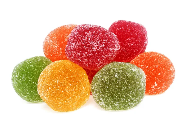Цветные мячи для джуджуба, изолированные на белом фоне — стоковое фото