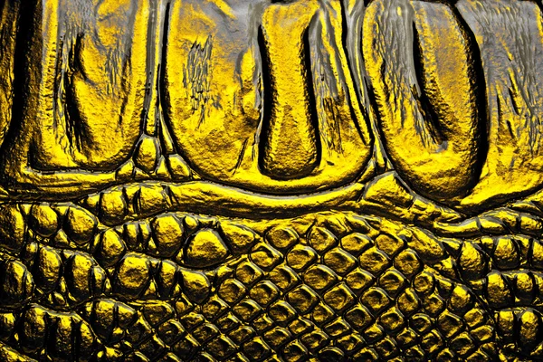 黄色鳄鱼图案背景 — 图库照片