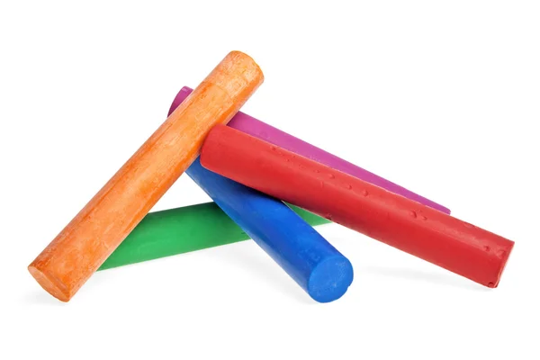 Olaj színes ceruzák, fehér alapon — Stock Fotó