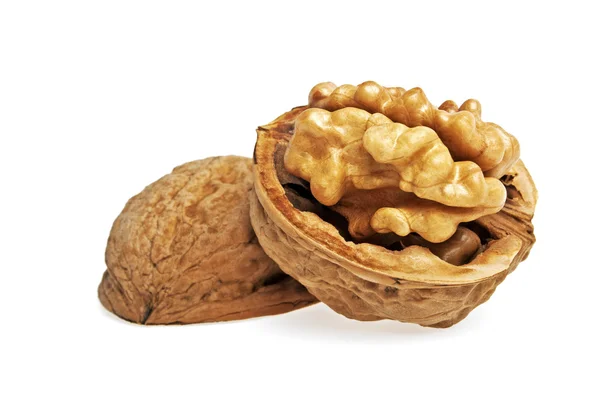 Dried walnuts isolated on whkground — Stock Photo, Image