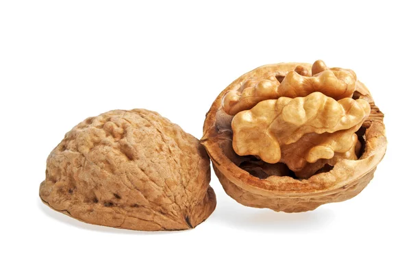 Dried walnuts isolated on white background — Stock Photo, Image