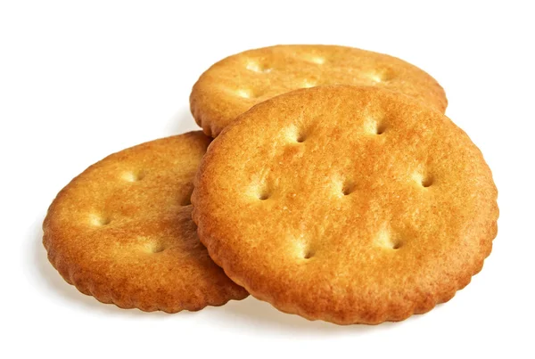 Biscoitos de biscoitos isolados no fundo branco — Fotografia de Stock