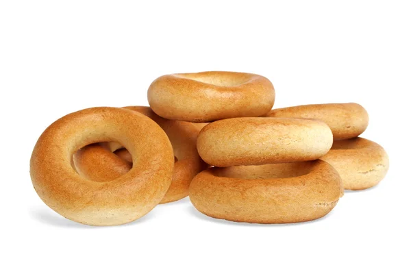 Bagels aislados sobre un fondo blanco — Foto de Stock