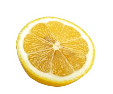 Limon dilimi beyaz arkaplanda izole
