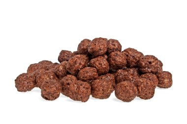 beyaz zemin üzerine Mısır gevreği çikolata topları