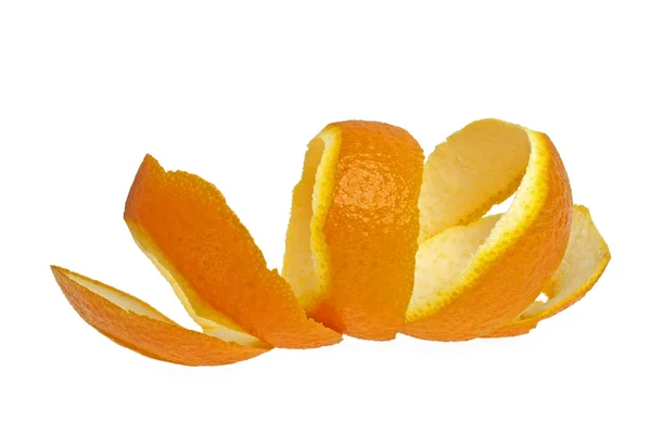 Cáscara de naranja sobre fondo blanco —  Fotos de Stock