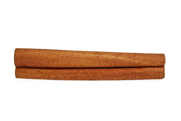 Único bastão de canela isolado no fundo branco — Fotografia de Stock