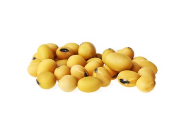 Soya fasulyesi beyaz arkaplanda izole