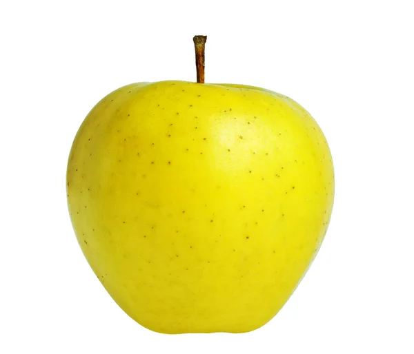 노란 사과 흰 배경에 고립 — 스톡 사진