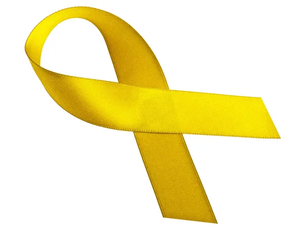 Fita amarela isolada sobre um fundo branco — Fotografia de Stock