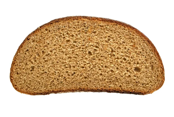 片隔离在白色背景上的新鲜黑麦面包 — 图库照片