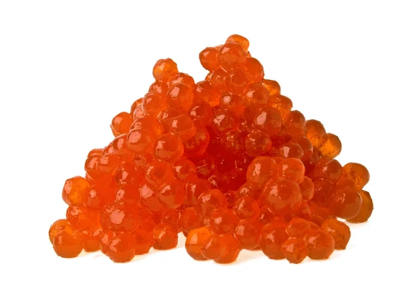 Caviar rojo sobre fondo blanco — Foto de Stock