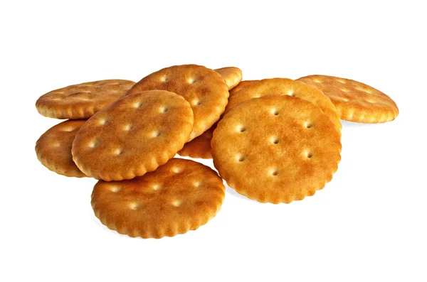 Galletas de galleta aisladas sobre fondo blanco —  Fotos de Stock