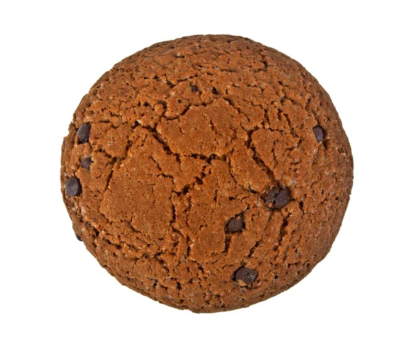 Galleta de chispas de chocolate aislado sobre fondo blanco — Foto de Stock