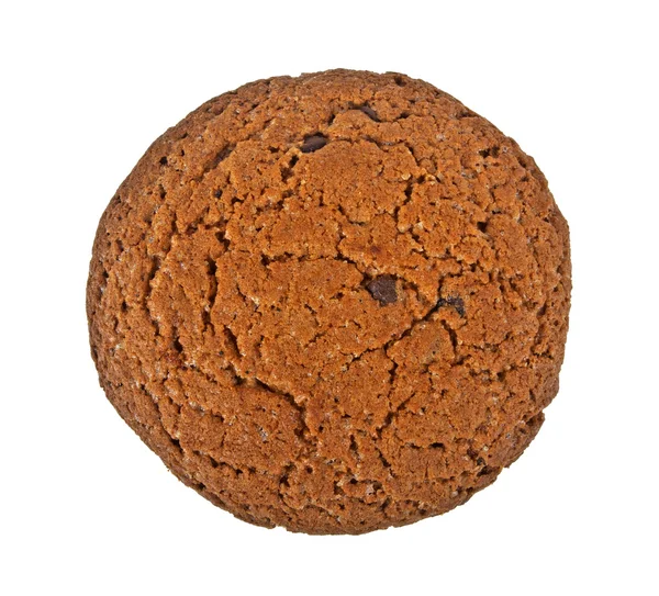 Beyaz arkaplanda izole edilmiş çikolatalı kurabiye — Stok fotoğraf