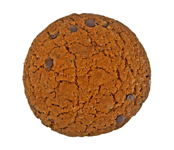 Biscuit aux pépites de chocolat isolé sur fond blanc — Photo