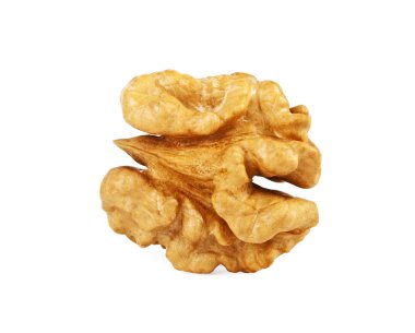 Çekirdek ceviz beyaz arka plan üzerinde closeup izole