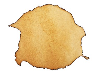 Beyaz arkaplanda izole edilmiş eski kağıt