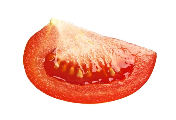 Snijd tomaten geïsoleerd op witte achtergrond — Stockfoto