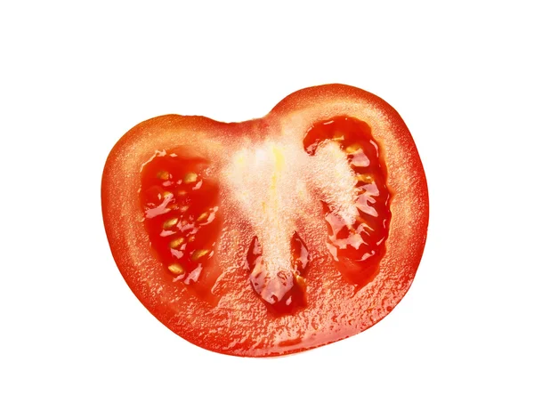 Fetta di pomodori isolato su sfondo bianco — Foto Stock