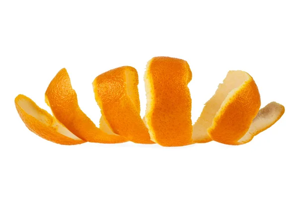 Orange peel against white background — Stock Photo, Image