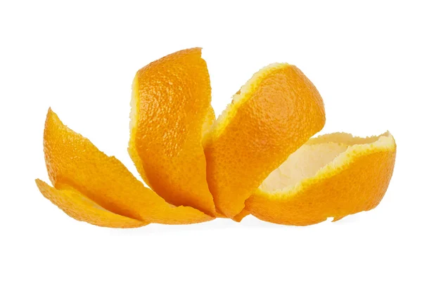 Cáscara de naranja sobre fondo blanco — Foto de Stock