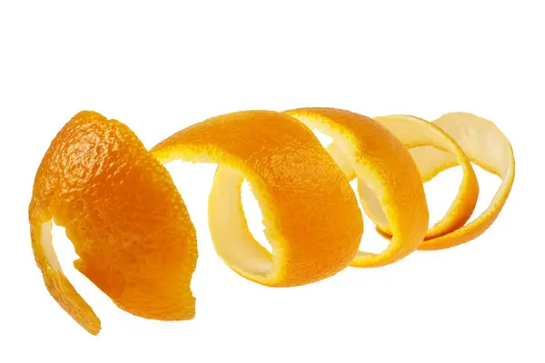 Cáscara de naranja sobre fondo blanco — Foto de Stock