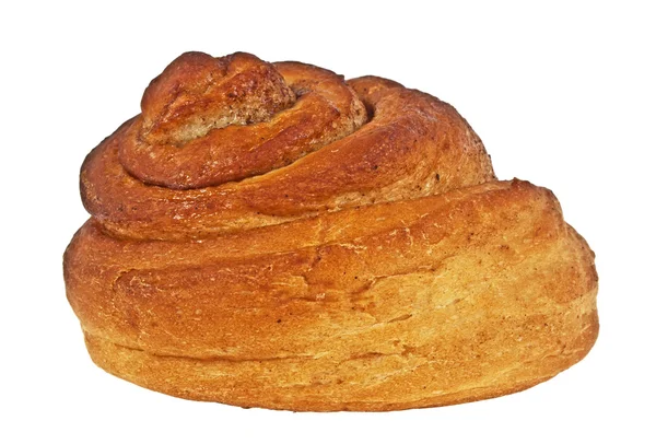 Pão de canela no fundo branco — Fotografia de Stock