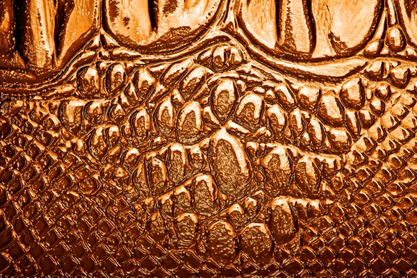 Abstract brown crocodile leather, can use as background — Stock Photo, Image
