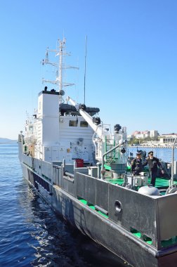 Vladivostok, 05 Ekim 2015. Büyük hidrografik tekne Bgk-2151, Vladivostok